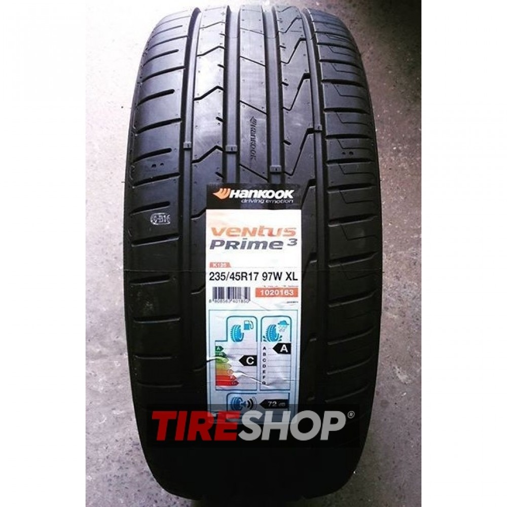 Hankook Ventus Prime 3 K125 (Hankook (вир-во Угорщина XL 215/60 R16 99V